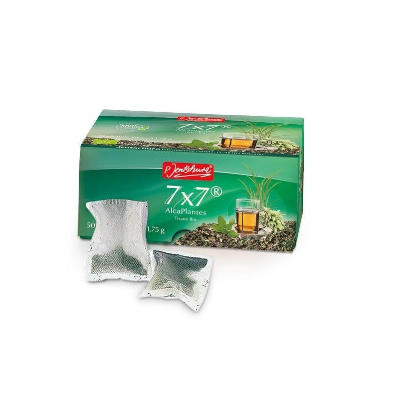 Tisane 7 x 7 AlcaPlantes de P. Jentschura - infusion bio aux 49 plantes pour détoxification et bien-être
