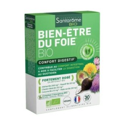 Bien-être du Foie Bio Santarome - Complément pour la santé du foie et confort digestif.