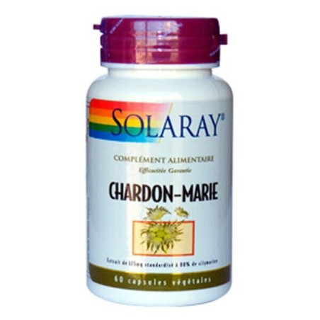 Complément alimentaire Solaray Chardon-Marie 175mg 60 capsules pour la détoxification et la protection du foie.