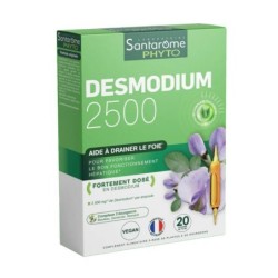 Ampoules Desmodium 2500 Santarome pour détox et protection du foie avec extrait naturel de Desmodium et bourgeons.