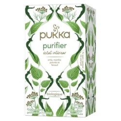 Infusion Ayurvédique bio Purifier de Pukka pour un éclat naturel et un bien-être revitalisant.