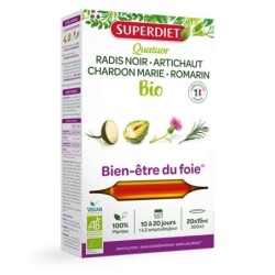 Superdiet Quatuor Bien-être du foie bio 100 gélules