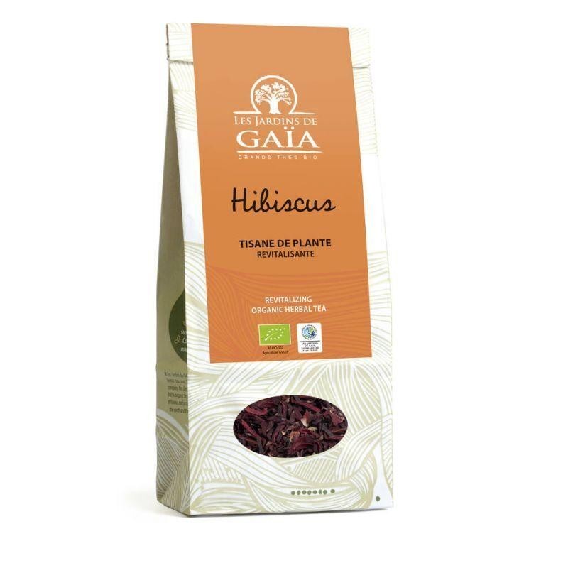 Tisane Hibiscus bio des Jardins de Gaïa - Infusion désaltérante et revitalisante pour une hydratation optimale.