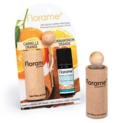 Diffuseur d'arôme en bois avec huile essentielle de Cannelle Orange