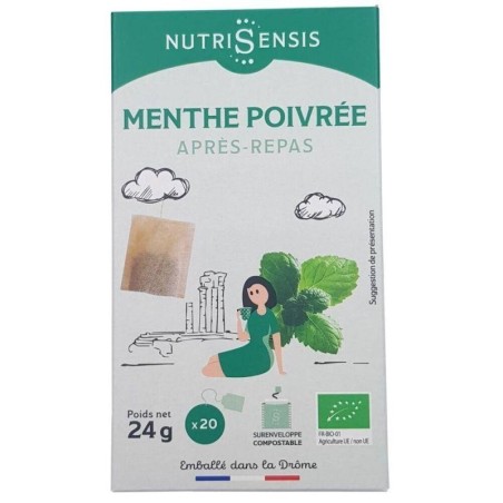 Infusion Menthe poivrée bio de Nutrisensis