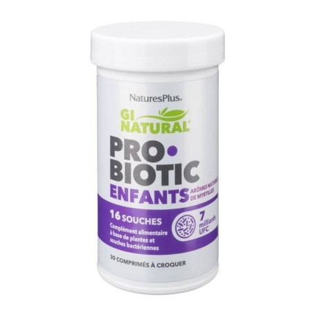 Probiotic Enfants Nature's Plus - 90 gélules pour soutenir la digestion des enfants