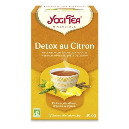Infusion ayurvédique bio Detox au citron Yogi Tea