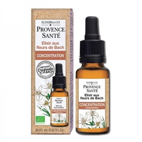 Concentration bio Elixir aux fleurs de Bach - Solution naturelle pour améliorer l'attention et la concentration.