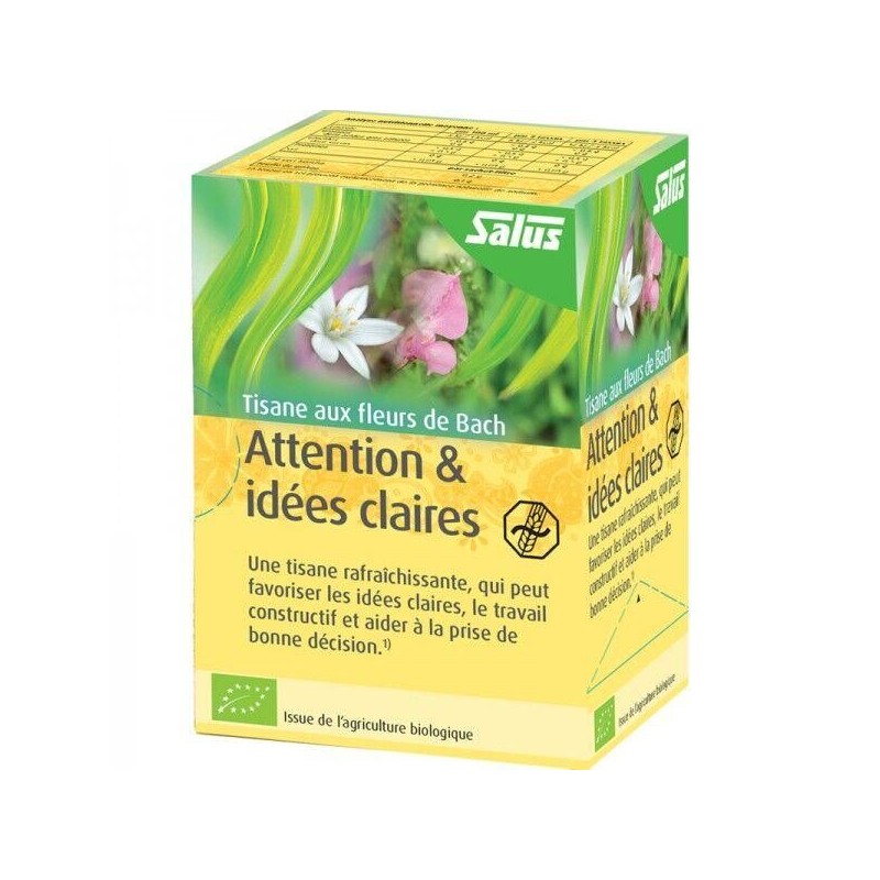 Tisane Attention and Idées claires bio de Salus