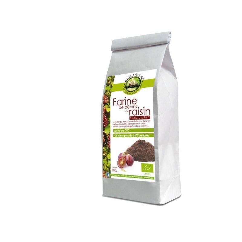 Farine de pépins de raisin bio sans gluten