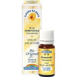 Chèvrefeuille n°16 Biofloral granules sans alcool pour surmonter la nostalgie et retrouver goût à la vie actuelle