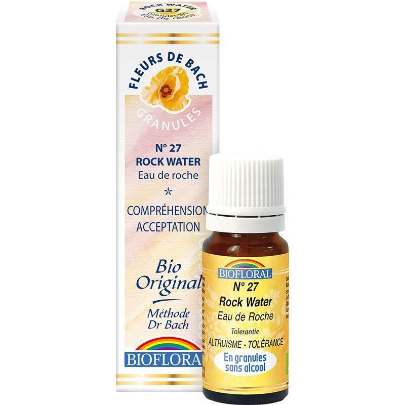 Eau de Roche n°27 en granules bio pour favoriser l'acceptation de soi et réduire le perfectionnisme.