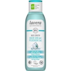 Gel douche bio Lavera Basis sensitiv 2 en 1 pour peau et cheveux sensibles