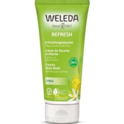 Crème de Douche vivifiante au Citrus bio de Weleda pour hydrater les peaux sèches et sensibles avec un parfum frais.