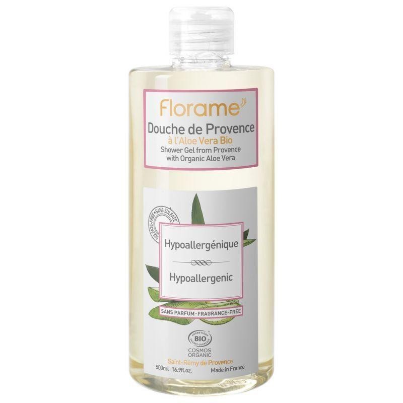 Gel douche hypoallergénique bio Florame pour peaux sensibles