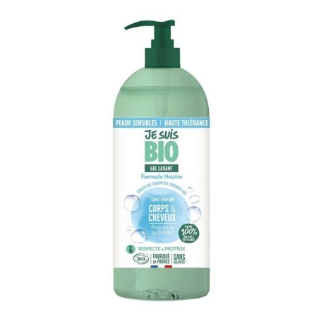 Gel lavant neutre bio pour corps et cheveux