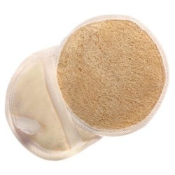 Gant Loofah massage rond Mahdia pour exfoliation douce et naturelle de la peau