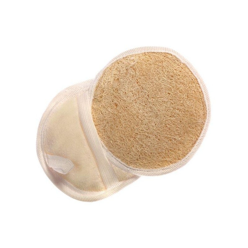 Gant Loofah massage rond Mahdia pour exfoliation douce et naturelle de la peau