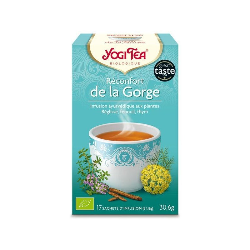 Infusion ayurvédique bio Réconfort gorge Yogi Tea