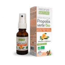 Spray buccal propolis verte bio miel orange sans alcool