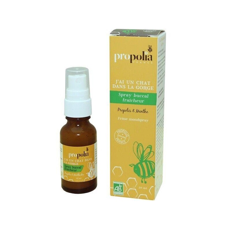 Spray buccal Propolia Propolis and menthe bio pour une haleine fraîche et purifiée