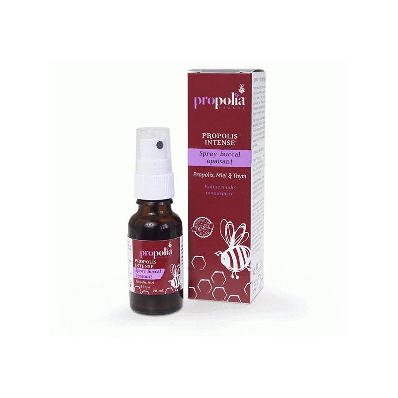 Spray buccal Propolia propolis miel et thym pour apaiser les gorges irritées et petits maux de bouche