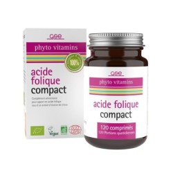Acide folique compact bio and vegan de GSE pour une grossesse saine
