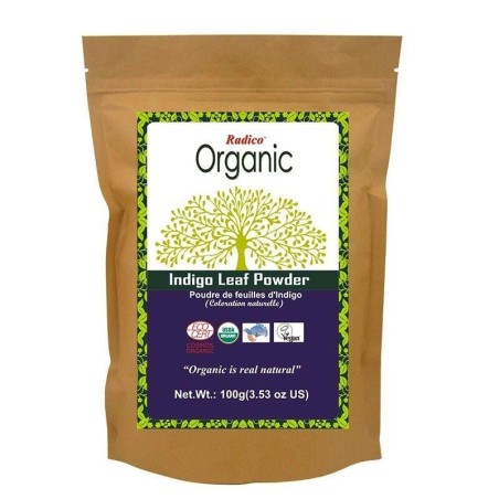 Poudre de feuilles d'indigo bio Radico - coloration naturelle pour cheveux