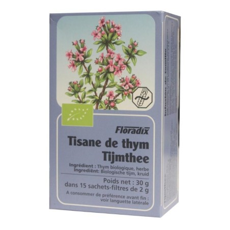 Tisane Thym bio Salus en infusettes pour soulager la toux et favoriser la digestion