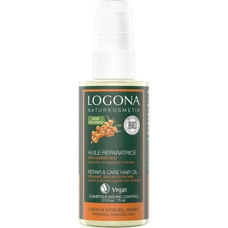Huile capillaire réparatrice Argousier bio - soin pour cheveux abîmés