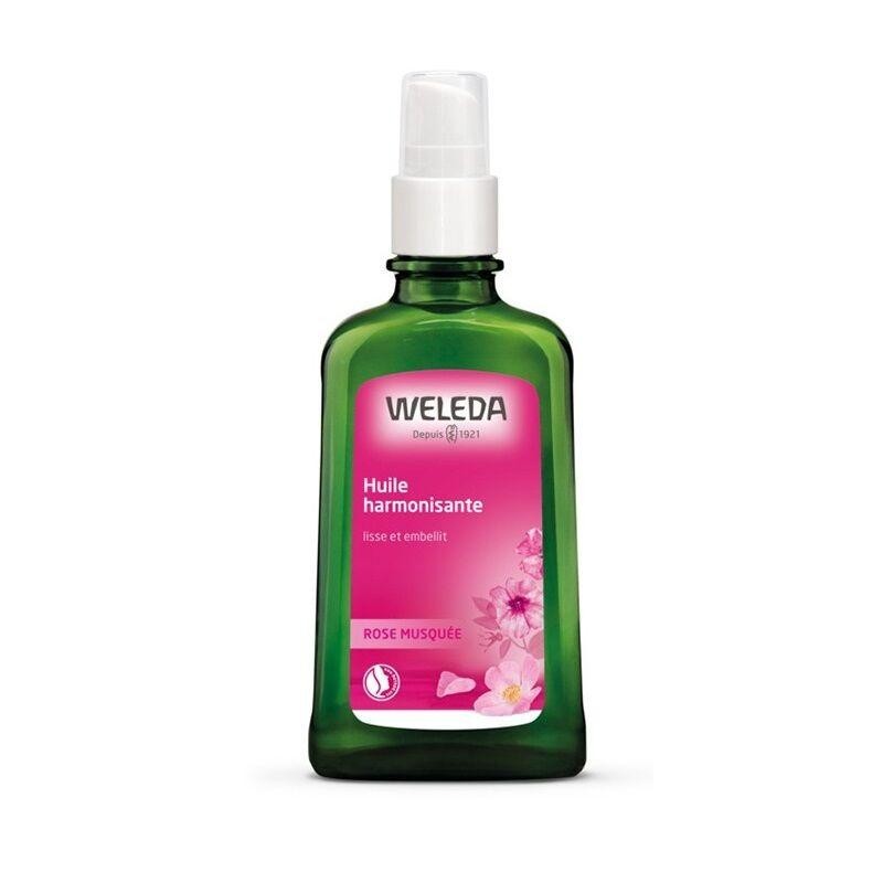 Huile harmonisante à la rose musquée Weleda pour une peau douce et éclatante