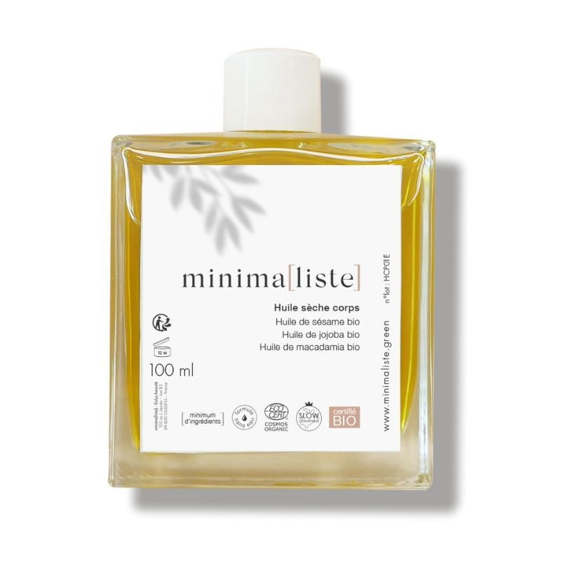 Huile sèche hydratante bio pour une peau douce et nourrie