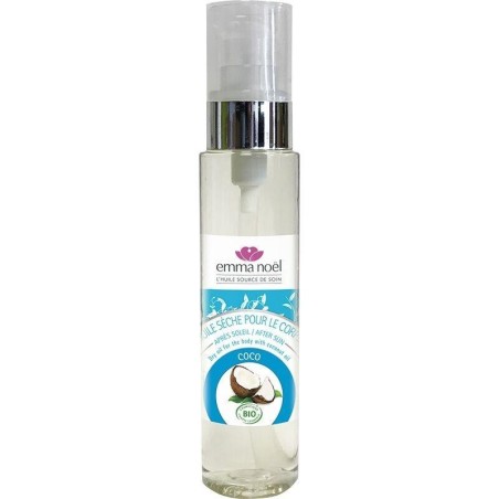 Huile sèche pour le corps Coco bio équitable d'Emma Noël