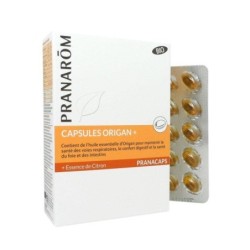 Capsules Origan + bio de Pranarôm pour le confort digestif et respiratoire