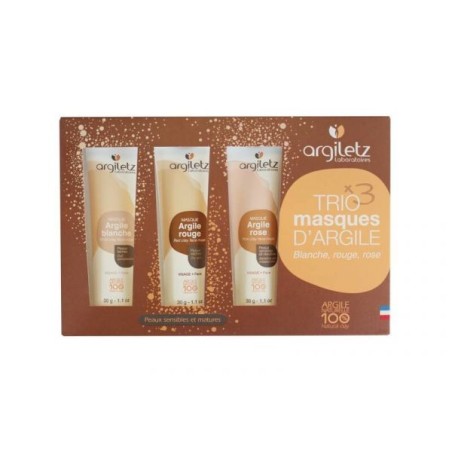Coffret pour peaux sensibles : 1 masque argile blanche