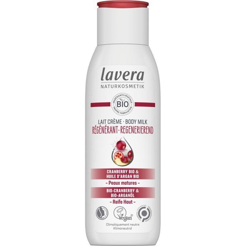 Lait corps régénérant Cranberry et Huile d'argan bio 100 ml pour peaux matures