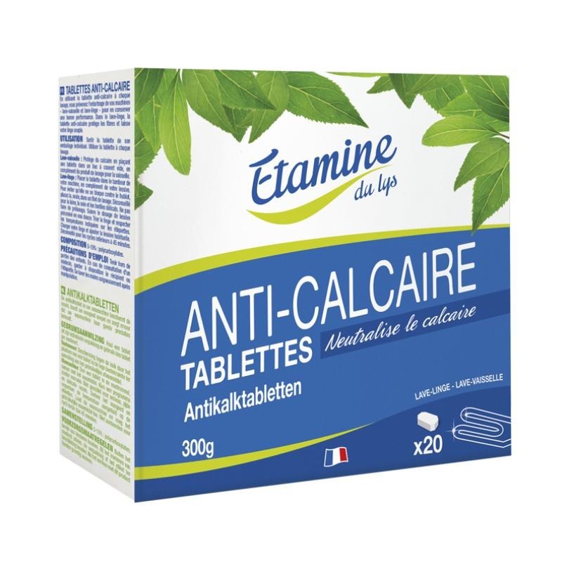 Tablettes anti-calcaire Etamine du Lys pour protéger et entretenir vos appareils électroménagers