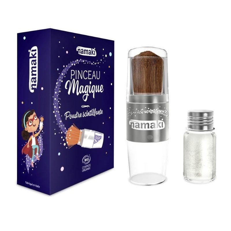 Pinceau magique et poudre scintillante bio pour enfants