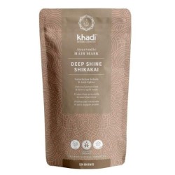 Masque capillaire ayurvédique Deep Shine Shikakai bio pour brillance et soin des cheveux ternes et abîmés