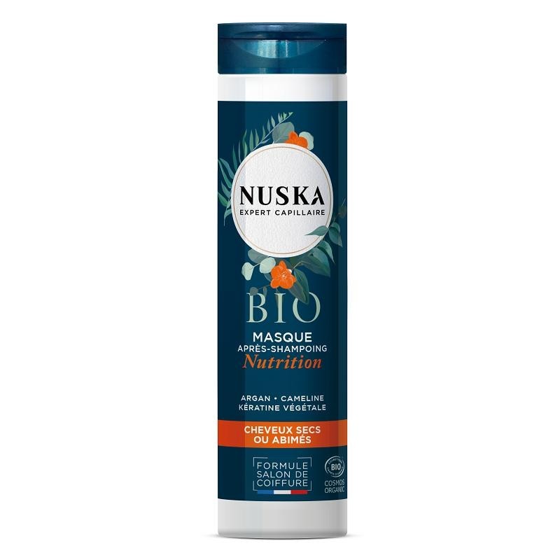 Masque Après-shampoing bio Nuska pour cheveux secs et abîmés