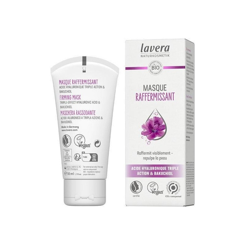 Masque Raffermissant bio de Lavera pour une peau plus ferme et hydratée.