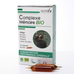 Complexe Mémoire bio Nutrivie pour soutenir la mémoire et la concentration naturellement