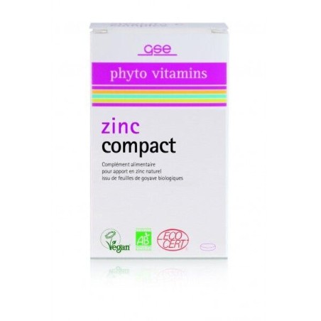 GSE Zinc Compact bio and vegan - Complément alimentaire naturel pour le soutien immunitaire et la santé de la peau