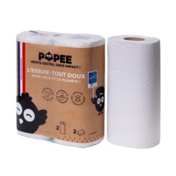 Essuie-tout ultra-absorbant 100% recyclé de Popee