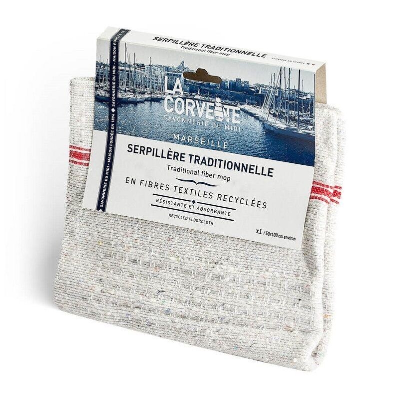 Serpillère en fibres recyclées La Corvette pour un nettoyage efficace et respectueux de l'environnement.