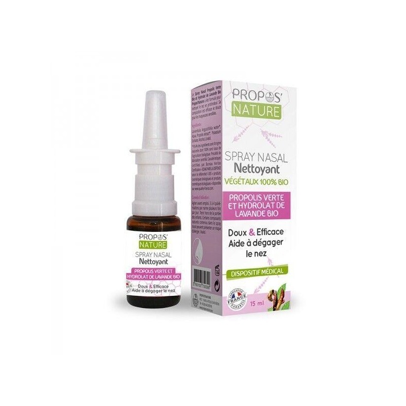 Spray nasal nettoyant bio à la propolis verte et lavande