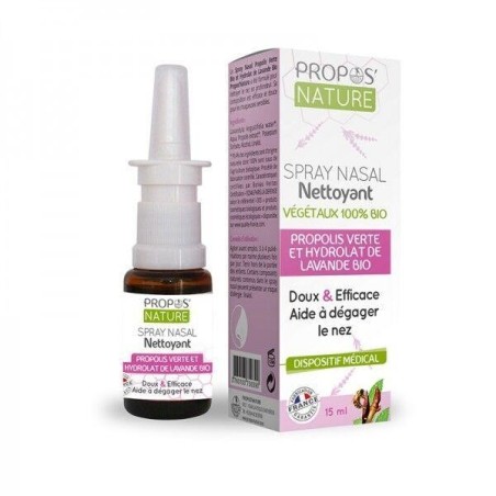 Spray nasal nettoyant bio à la propolis verte et lavande