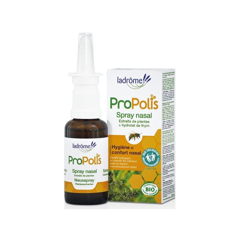 Spray nasal Ladrôme Propolis et Thym 200 ml pour décongestionner naturellement sans dessécher les muqueuses
