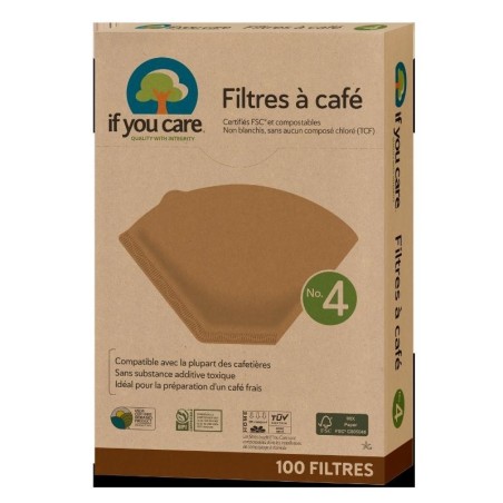 Filtres à café compostables If You Care pour un café durable et respectueux de l'environnement.