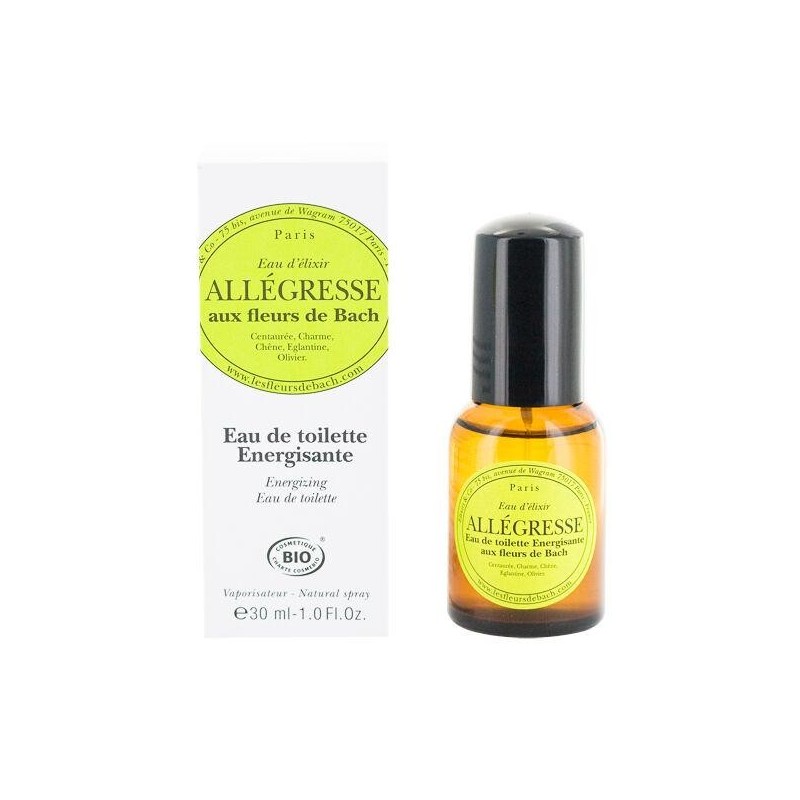 Eau de toilette bio Allégresse Elixirs and Co aux fleurs de Bach